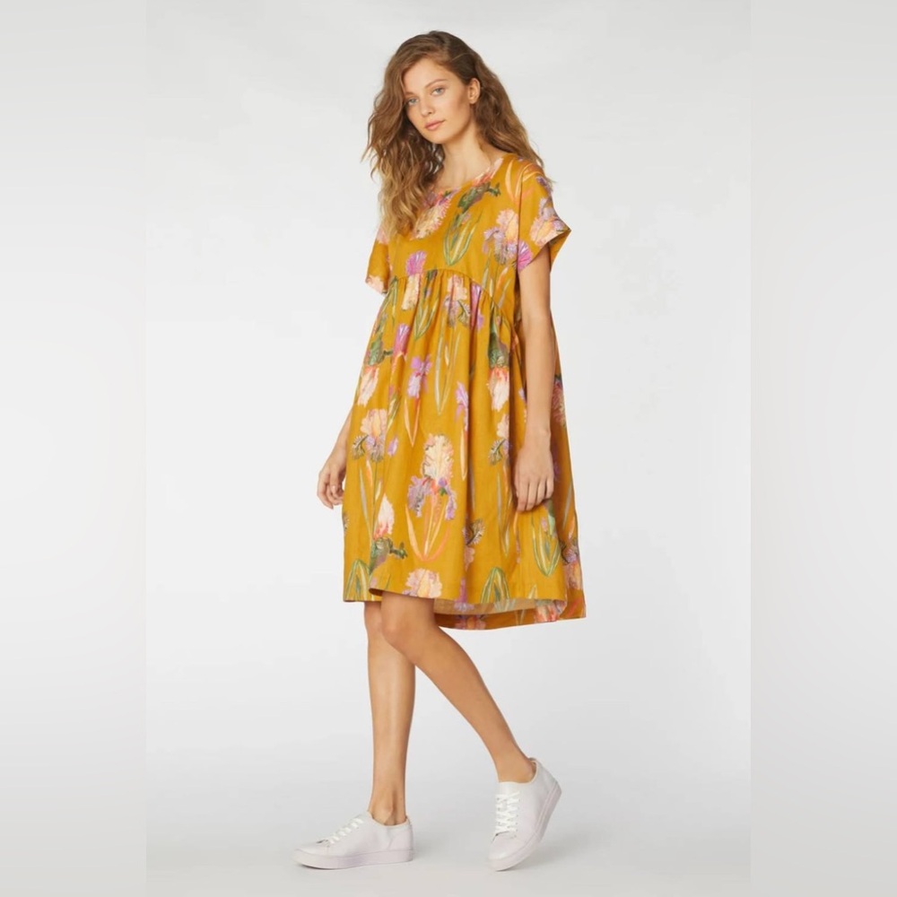 Gorman mustard linen floral dress - Picture 2 of 7